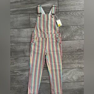NWT Boden Multicolor Striped Overalls size 4/5